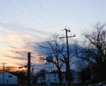 A street corner sunset