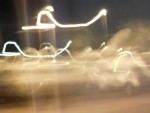a blur of light's at night